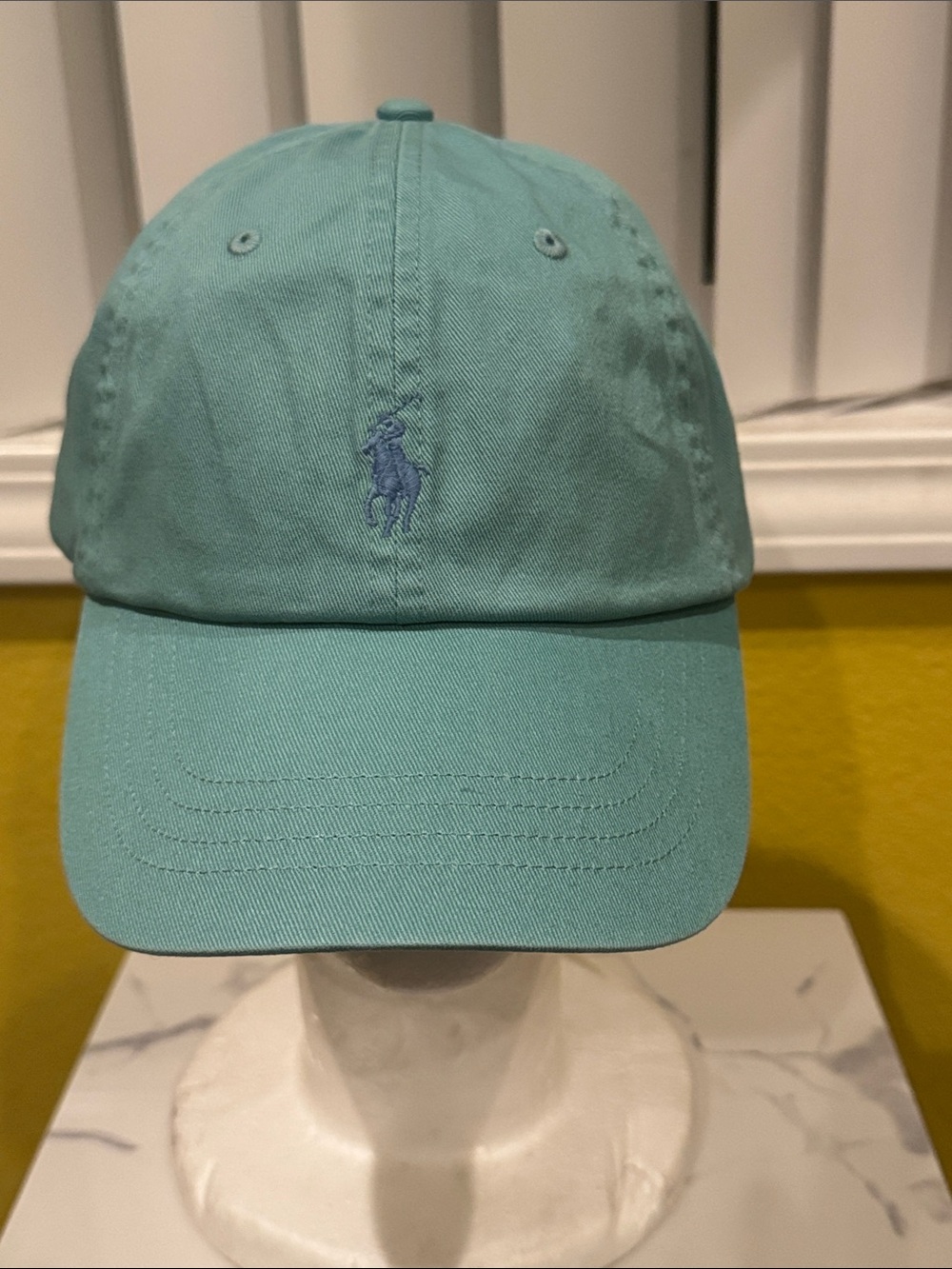 New Polo Ralph Lauren Turquoise/Light Teal Baseball Cap with Blue NWT, OS